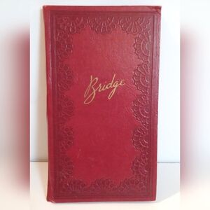 Vintage Red Embossed Bridge Book Score Pad